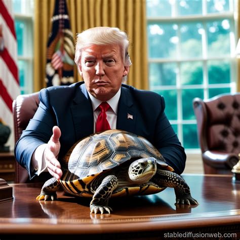 Trump and Turtle in Oval Office | Stable Diffusion Online