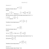 NCERT Solutions Class 12 Maths Chapter 2 - Inverse Trigonometric Functions