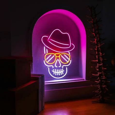 Skull Face Cool Neon Sign | Liuyang Lamps