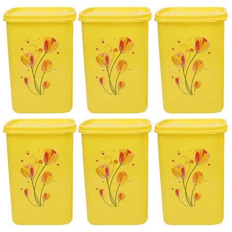 Kuber Industries Plastic 6 Pieces Multipurpose Storage Container Set ...