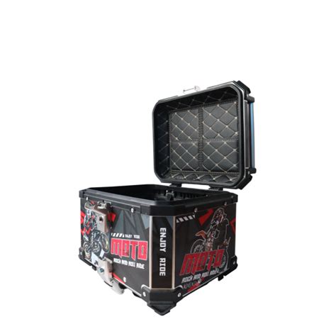 MOTOCARE ALUMINIUM 45 LITRE GRAPHIC BLACK MOTO GP – Ride Adventure