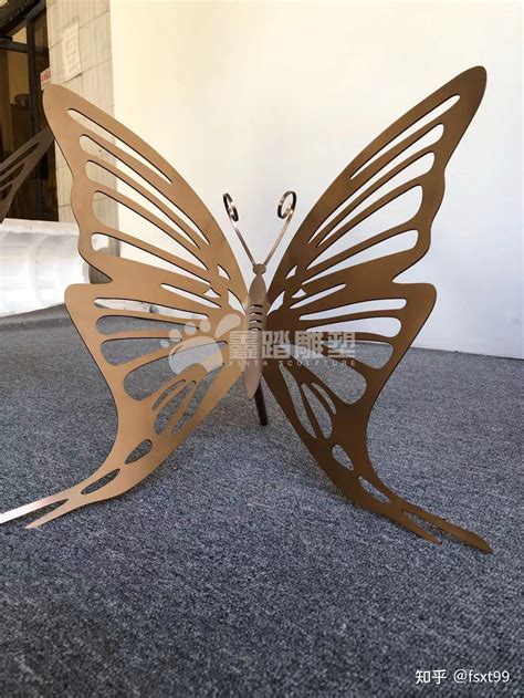 不锈钢镂空蝴蝶雕塑 广场公园景观动物雕塑_雕塑吧