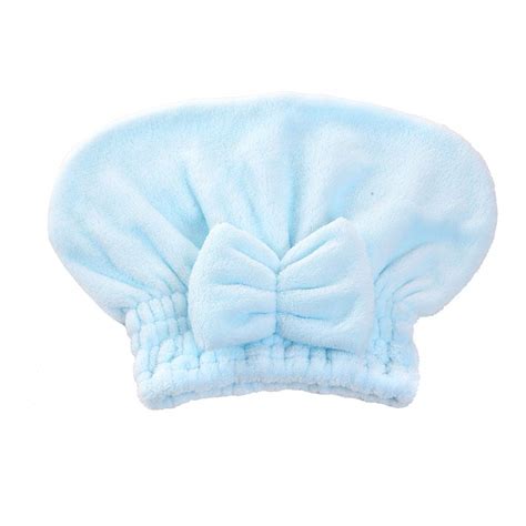 MINISO Bowknot Hair Drying Cap/Microfiber Hair Wraps Magic Fast Dry ...