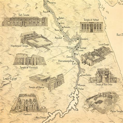 Ancient Egyptian Pyramids Map