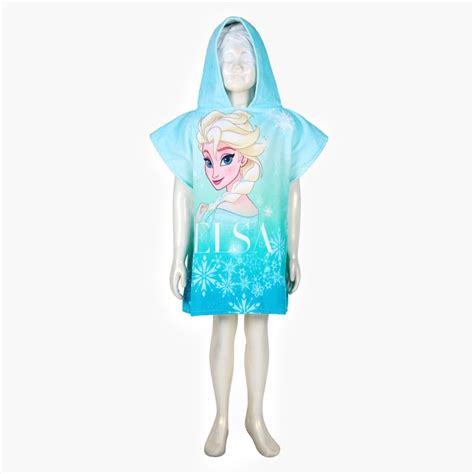 Buy SPACES Kids Cotton Elsa Print Bath Poncho - S from Spaces at just ...