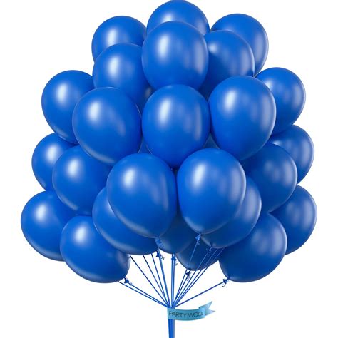 Buy PartyWoo Azure Blue Balloons, 50 pcs 12 Inch Pearl Azure Blue ...