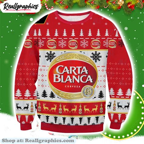 Carta Blanca Beer Ugly Christmas Ugly Sweater 3D Gift Christmas ...