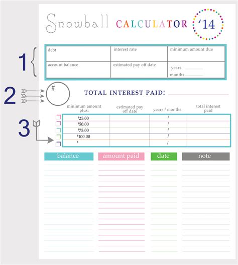Paying off Debt Worksheets