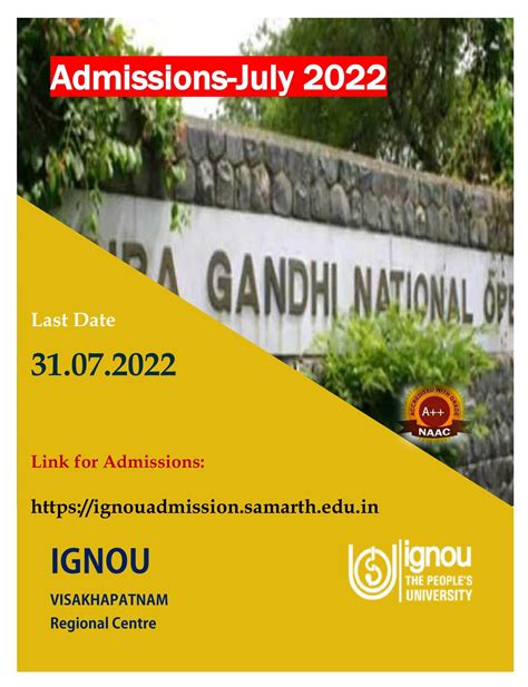 IGNOU-RC-visakhapatnam - News & Events - Latest - Information Brochures ...