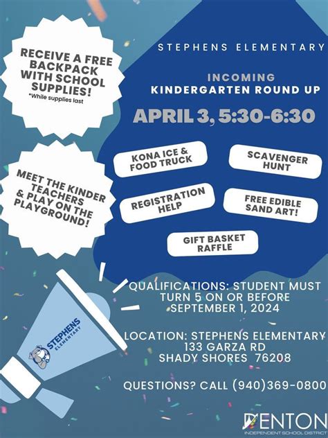 Kindergarten Round Up, 133 N Garza Road, Shady Shores, TX, United ...