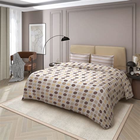 Nendle Polka Dot Print 400TC Cotton Super King Size Bedsheets 108x108 ...