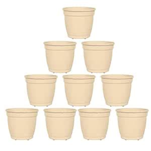 Credence Nursery Pots 4" Inch White Petu Style, Flower Pot, Plastic ...
