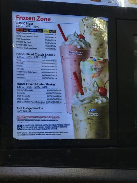 Limited frozen menu? : r/SonicDriveIn