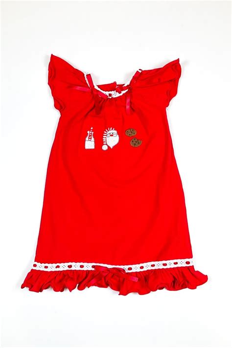 Girl's Christmas Nightgown - Santa, Milk and Cookies – Southern Peach ...