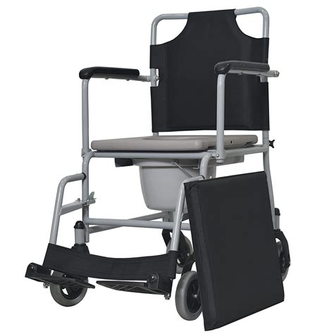 Entros Elev1 Rolling Over Commode Wheelchair for Adults | Adjustable ...