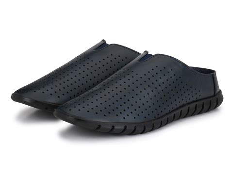 QHAN Scarpia Men Blue Laser-Cut Comfort Sandals-6 : Amazon.in: Fashion