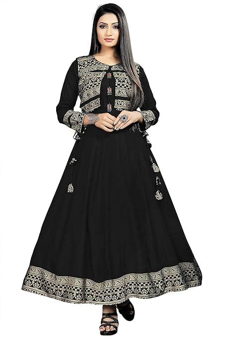 Women Self Design Anarkali Rayon Regular Fit Kurta with Koti Set for ...