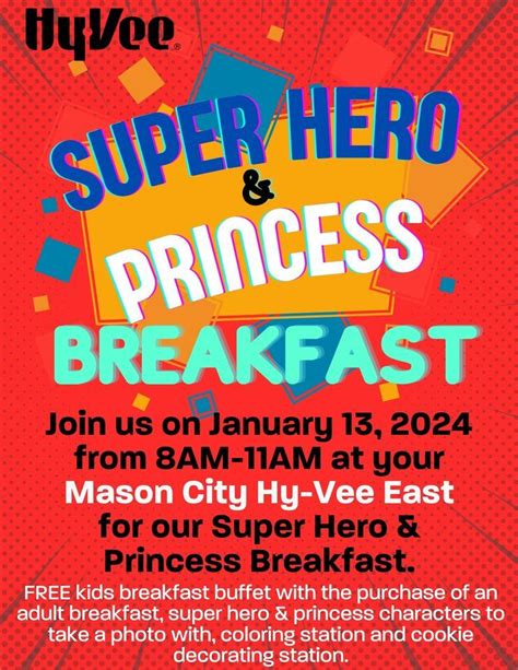 Character Breakfast , Hy-Vee (551 S Illinois Ave, Mason City, IA ...