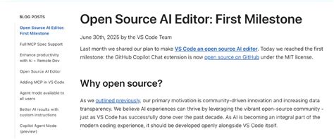 微软 GitHub Copilot Chat 扩展正式开源