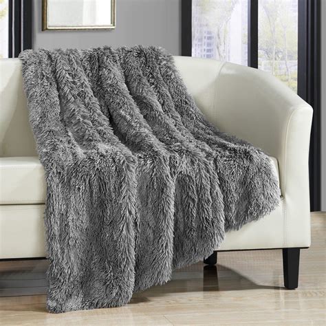 Chic Home Elana Ultra Plush Shaggy Faux Fur Micromink Throw Blanket ...