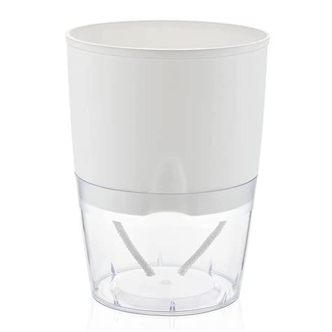 Hug A Plant | Lobello Selwatering Round Plastic Pot (White, 8INCH|20CM ...