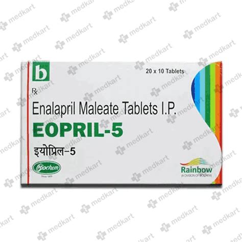 EOPRIL 5MG TABLET 20'S : View Price, Combination and Alternatives | Medkart