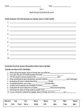 Image result for Contrastive Structure ASL