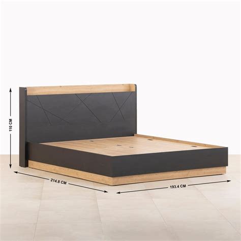 Buy Kiro Carbon King Bed with Box Storage - Black from Home Centre at ...