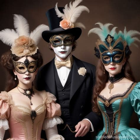 victorian masquerade ball inspired costumes Prompts | Stable Diffusion ...