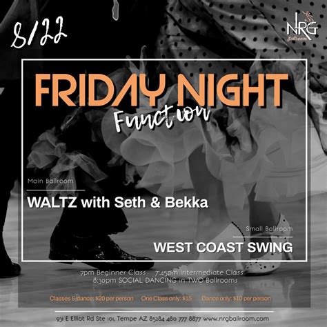 Friday Night Function: WALTZ & WCS , 931 E Elliot Rd, Ste 101, Tempe ...