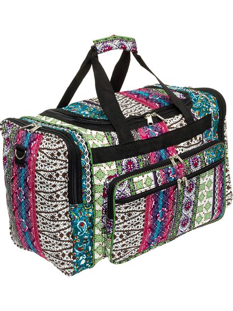 Womens 19" Boho Print Carry On Travel Tote Weekender Duffel Bag w ...