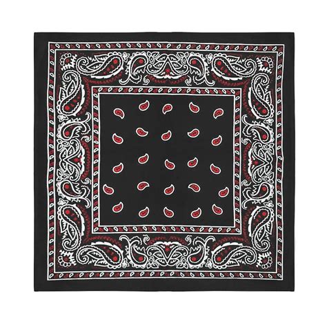Mechaly Multifunctional 12 Pack Dozen Cotton Paisley Bandanas (Black ...