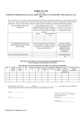 Fillable Online Certificate of collection of tax at source under sub ...