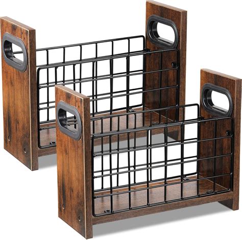Amazon.com: Lounsweer 2 Pieces Magazine Holder Desktop Magazine Rack ...