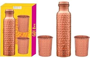 Bharu Ayurveda Inspired Joint less lacquer Coated Copper/Tamba Bottle ...