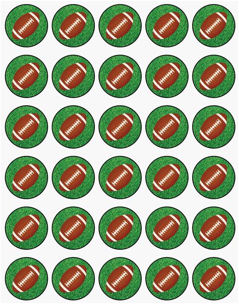 Buy 30 x Edible Cupcake Toppers Themed of Football Collection of Edible ...