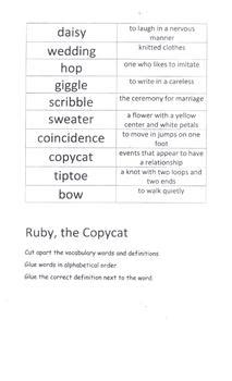 Image result for Ruby the Copycat Worksheet