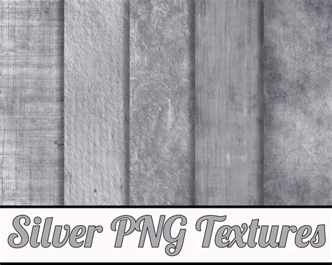 Seamless Distressed Silver Textures PNG Digital Paper Pack 5 - Etsy