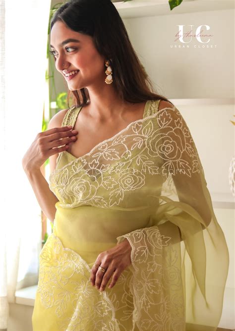 Isha Organza- Pastel Yellow