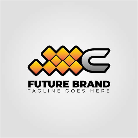 letter C modern futuristic abstract pixel vector logo design 13343093 Vector Art at Vecteezy