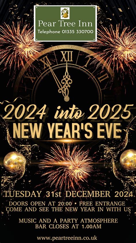 New Years Eve at Pear Tree Inn, Yeaveley , DE6 2DT, Ashbourne, 31 ...