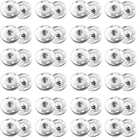 On Blow (Pack of 20) Sew-on Snap Press Buttons Metal Rust Proof ...