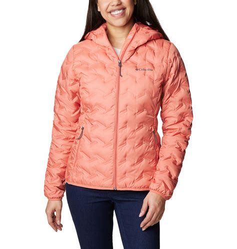 Columbia Women Orange Delta Ridge Down Hooded Jacket – Chogori India ...
