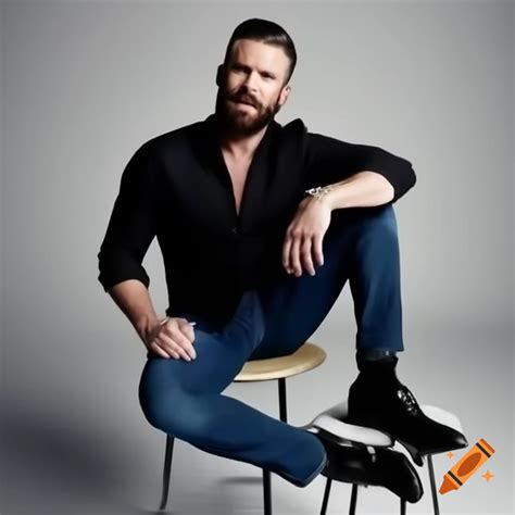 Chris evans in white t-shirt and dark blue pajama pants on Craiyon