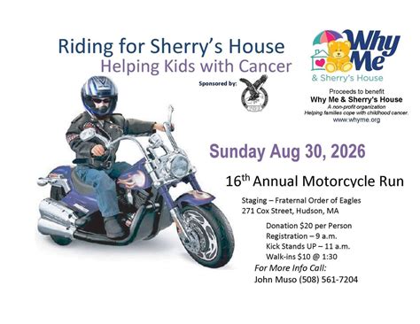16th Annual Ride for Why Me-Sherrys House-Helping Families with ...