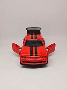 Sports Car Model, Red, Push-Back Action Mechanism, Opening Doors, 11 cm ...