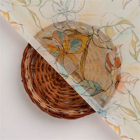 Floral Printed Chiffon Fabric - FAB VOGUE Studio - Soft, Flowy ...