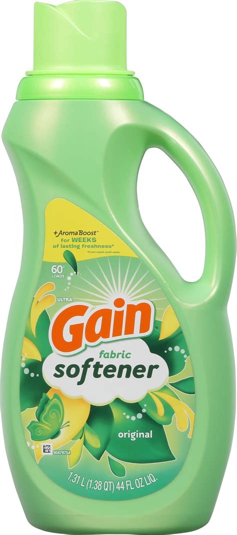 Gain Fabric Softener Liquid, Original Scent, 44 Fl Oz, 60 Loads, Fights ...