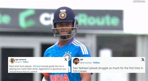 "Too many false shots" - Fans react to Yashasvi Jaiswal’s 24 off 23 in ...