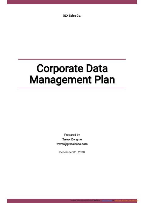 Image result for Data Management Plan Template